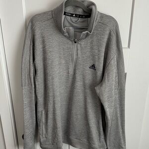 Adidas Men's Zip-Up Gray Sweater